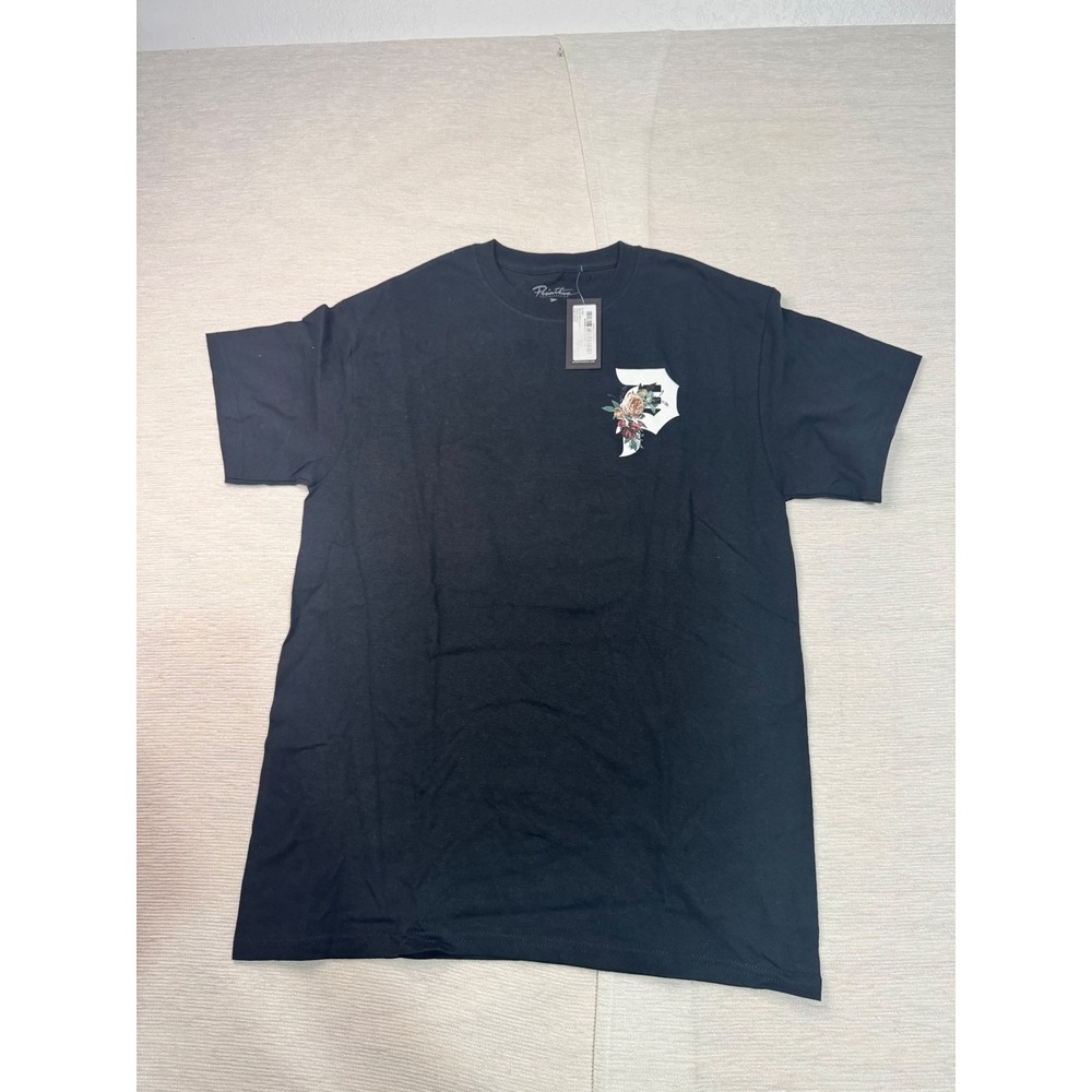 Primitive Skateboarding Mens Tribute Floral Logo Graphic T-Shirt Black Medium